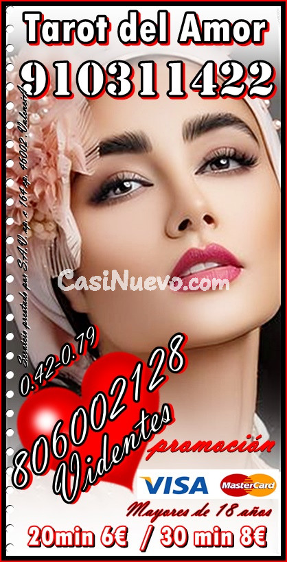 Tarot del Amor, Tarot telefónico fiable 806 coste min € 0.42/€ 0.79 min fijo/móvil Videncia, Tarot, Tirada del Amor, rituales, péndulo, Numerología, Runas, sueños.