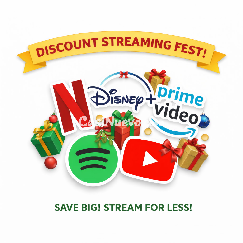 Netflix, Spotify, YouTube, Disney+ y Prime Video.