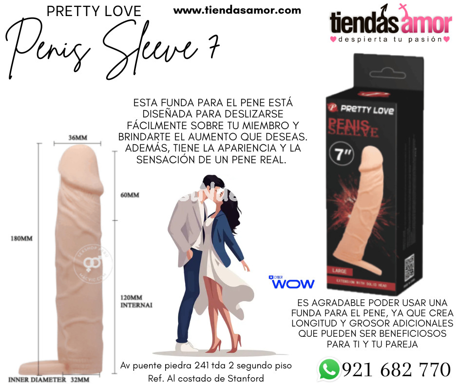 Pretty Love Penis Sleeve 7 funda para el pene /juguetes lubr