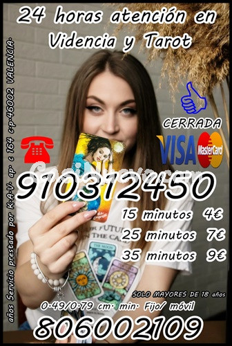 4€ Tarot con visa cerrada Videntes para el Amor  disponible 