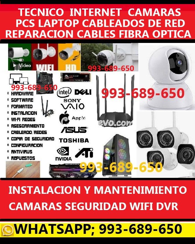 SERVICIO TECNICO INTERNET REDES WIFI CAMARAS DE SEGURIDAD FI
