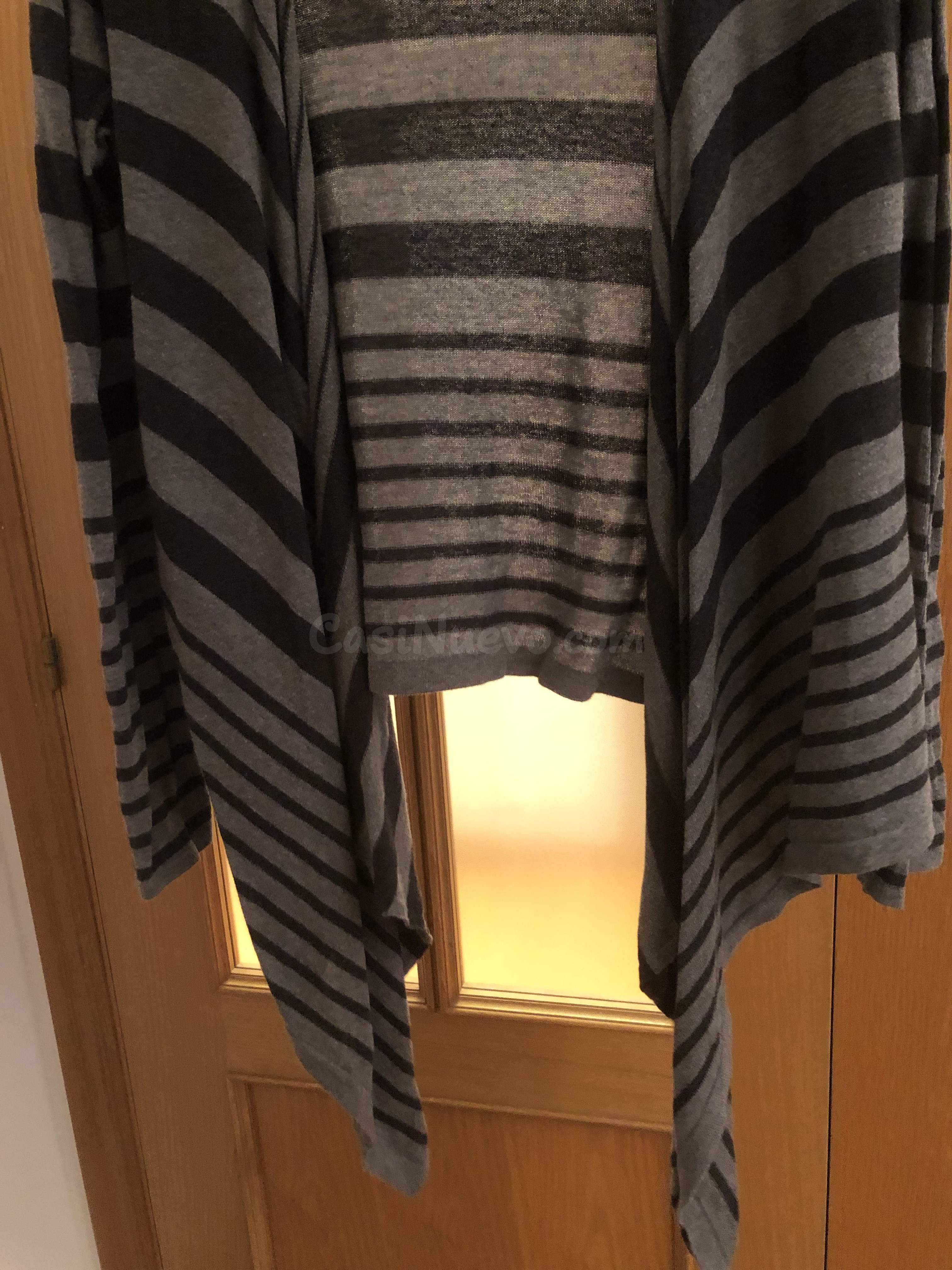 Jersey fino a rayas gris talla M