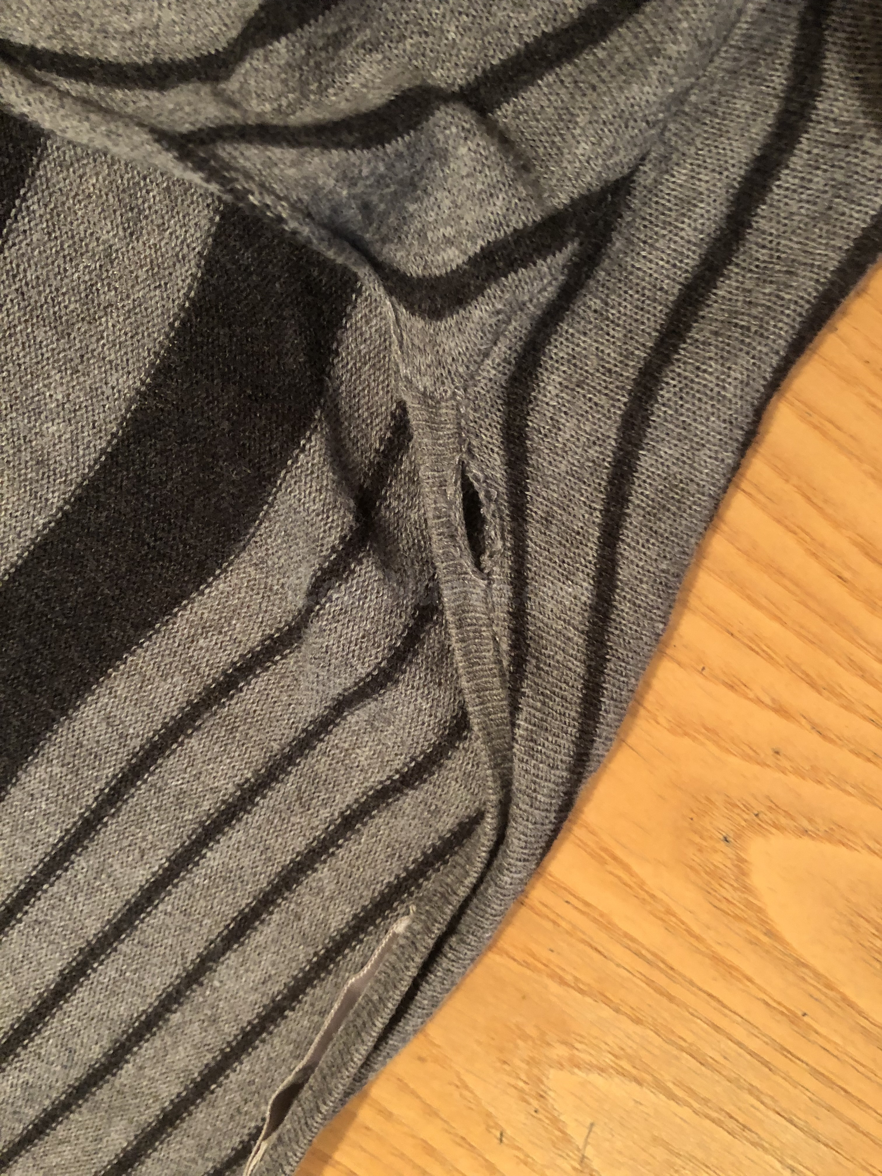 Jersey fino a rayas gris talla M