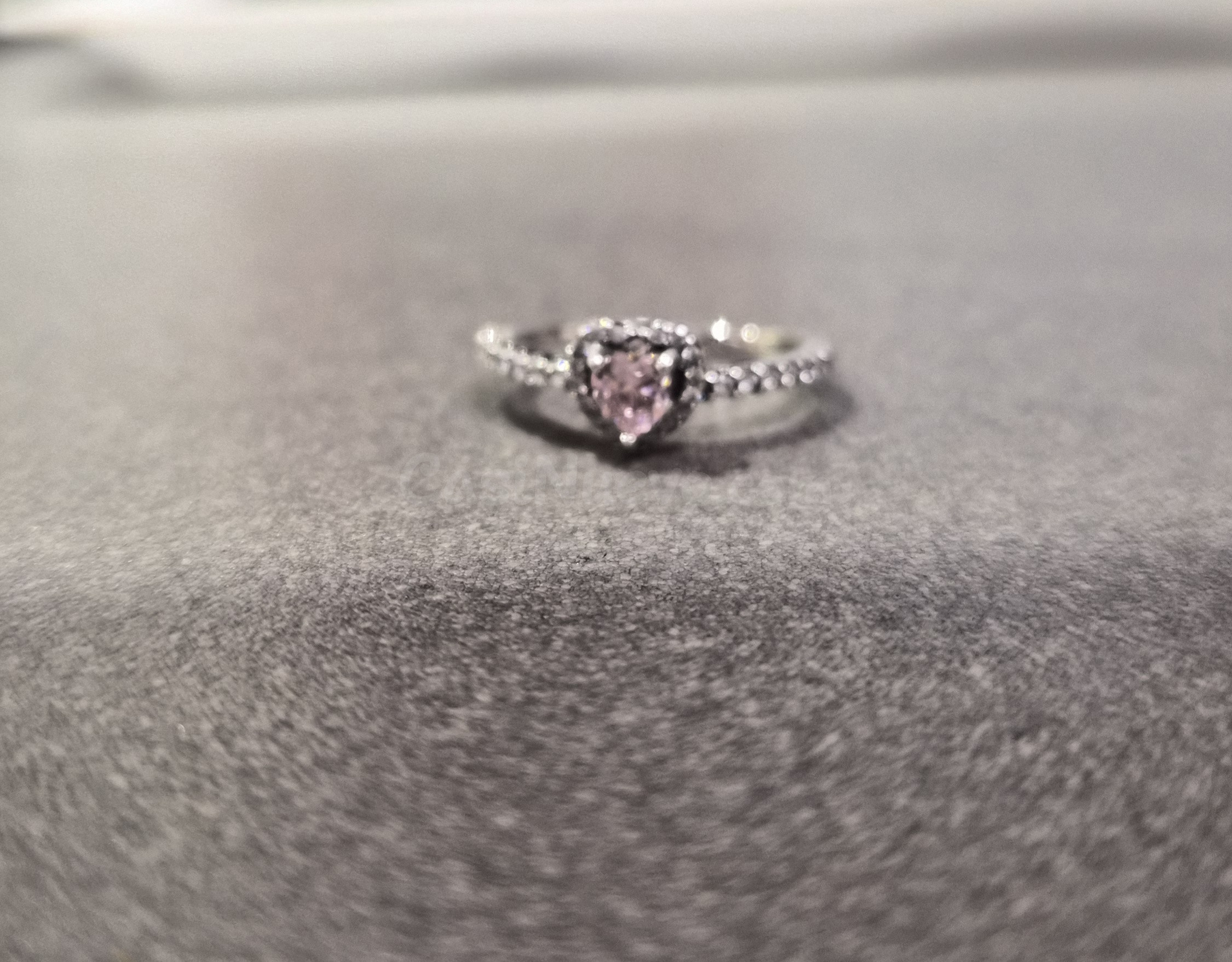 Anillo pandora plata de ley corazon rosa