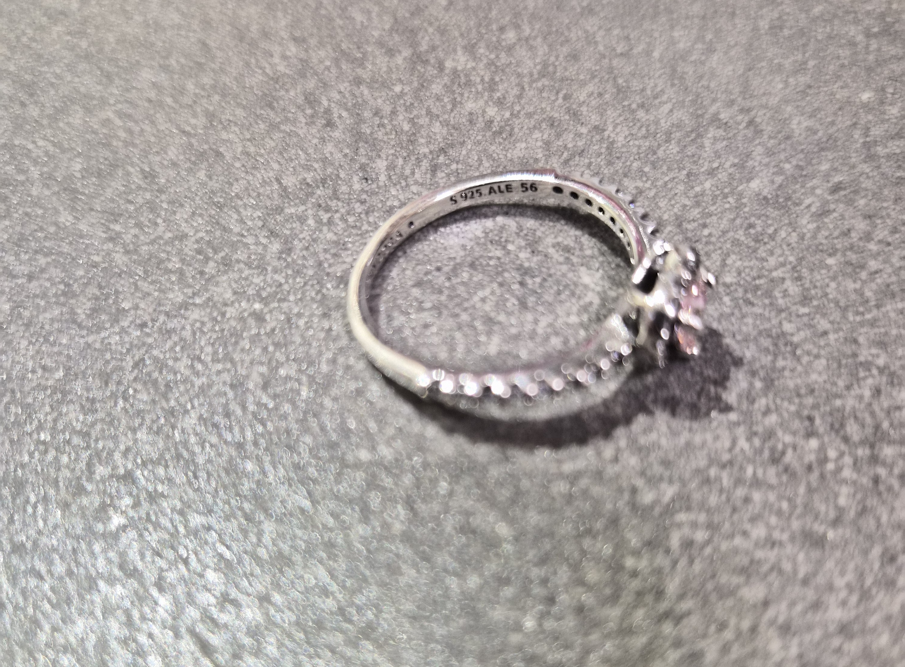 Anillo pandora plata de ley corazon rosa - foto 3