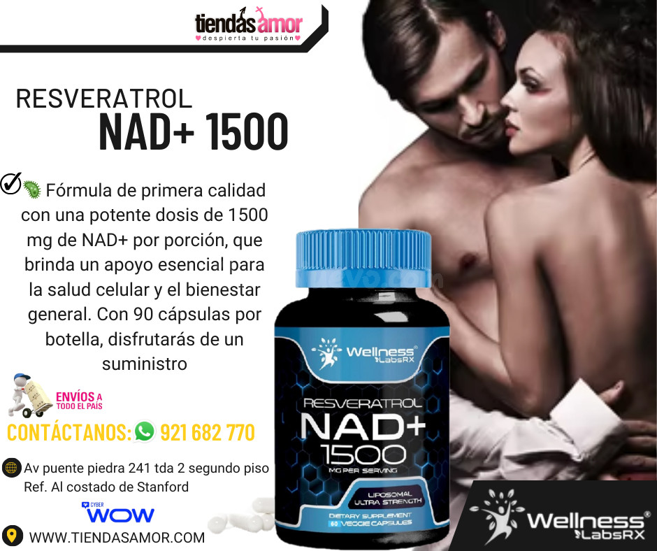 NAD+ CON RESVERATROL 1500 /juguetes lubricantes potencia sexual en Puente Piedra 921682770