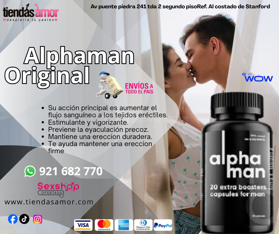 Alpha Man 20 Capsulas Mejora del Rendimiento /juguetes lubri
