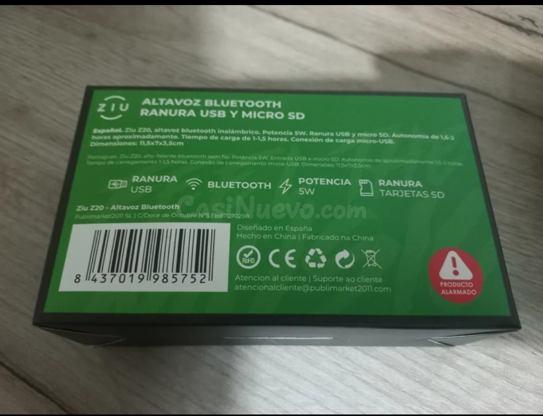 Se vende  Altavoz marca ziu z20