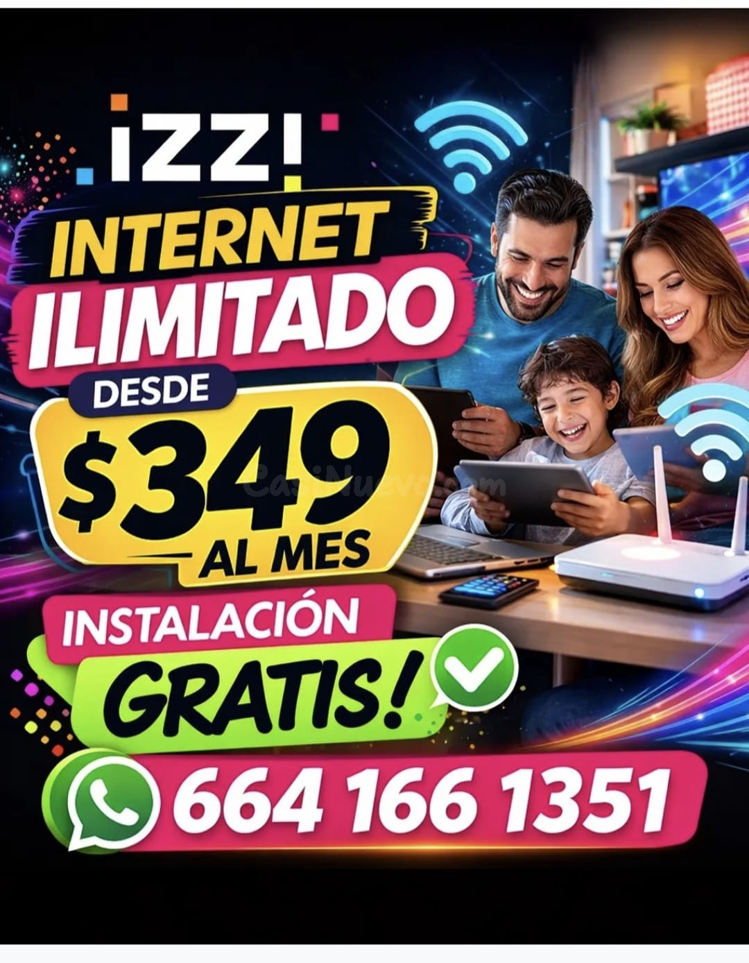 Izzi a domicilio Tijuana Rosarito Tecate y Mexicali