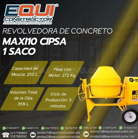 Revolvedora de concreto MAXI10 CIPSA-CHIAPAS