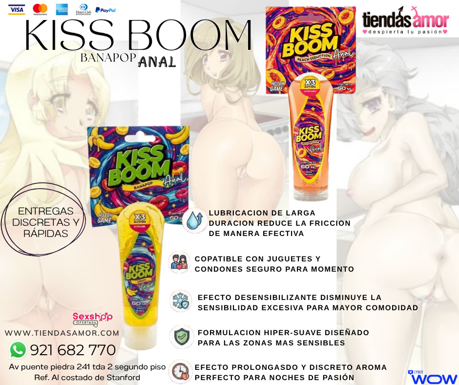 KISS BOOM gel está diseñado para mejorar la comodidad y el placer durante/juguetes lubricantes potencia sexual en Puente Piedra 921682770