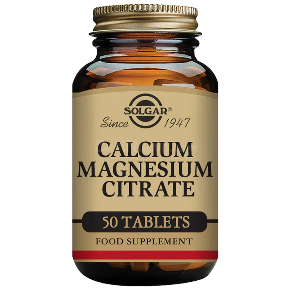Solgar Magnesium Citrate + Calcium Tablets – 50 Tablets | Bo