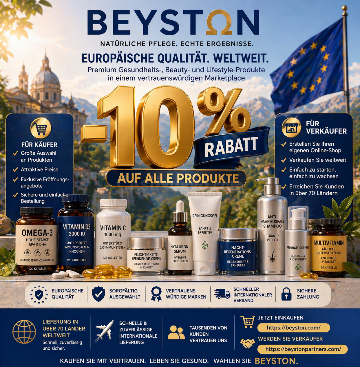 BEYSTON es una plataforma de comercio electrónico internacional recientemente lanzada que
