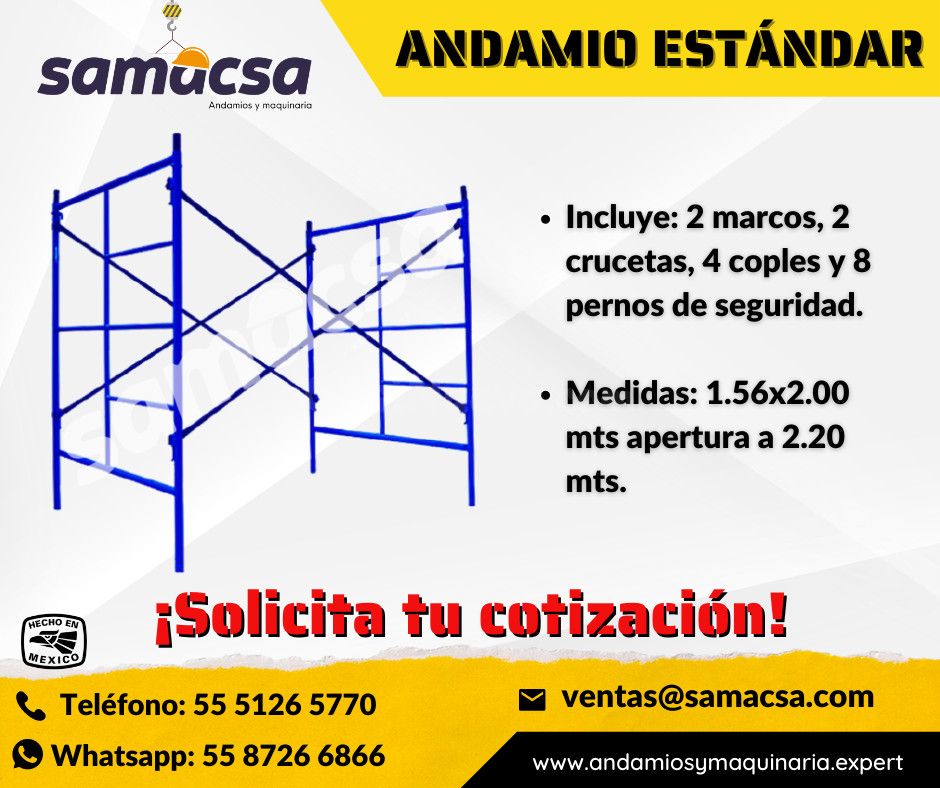 Equipa tu obra con andamios resistentes