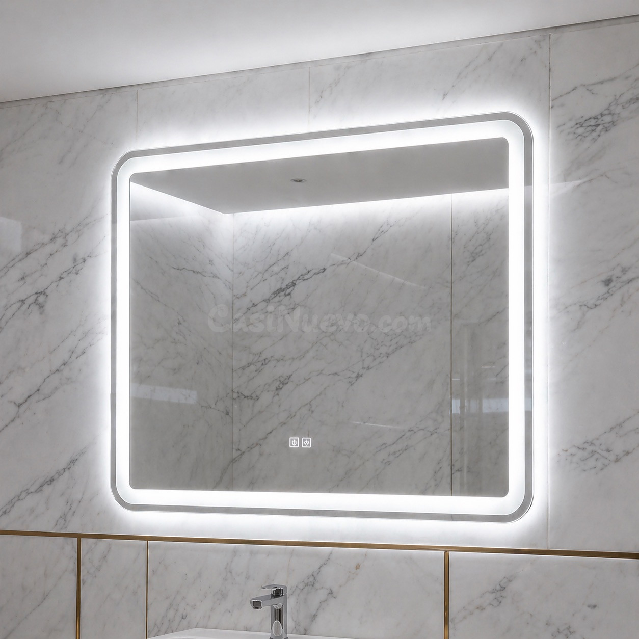 Espejo de baño LED 100x70 antivaho 3 tonos NUEVO