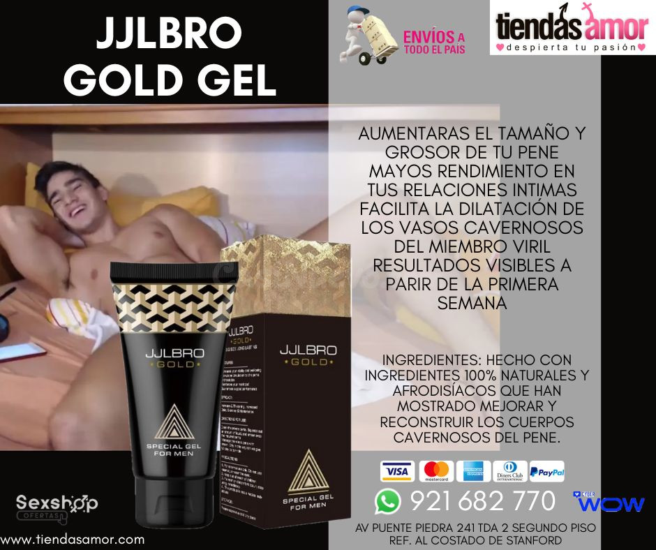 Gel JJLBRO Gold para Hombres/juguetes lubricantes potencia s