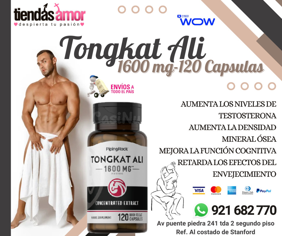Tongkat Ali 1600 mg-120 Capsulas original/juguetes lubricant