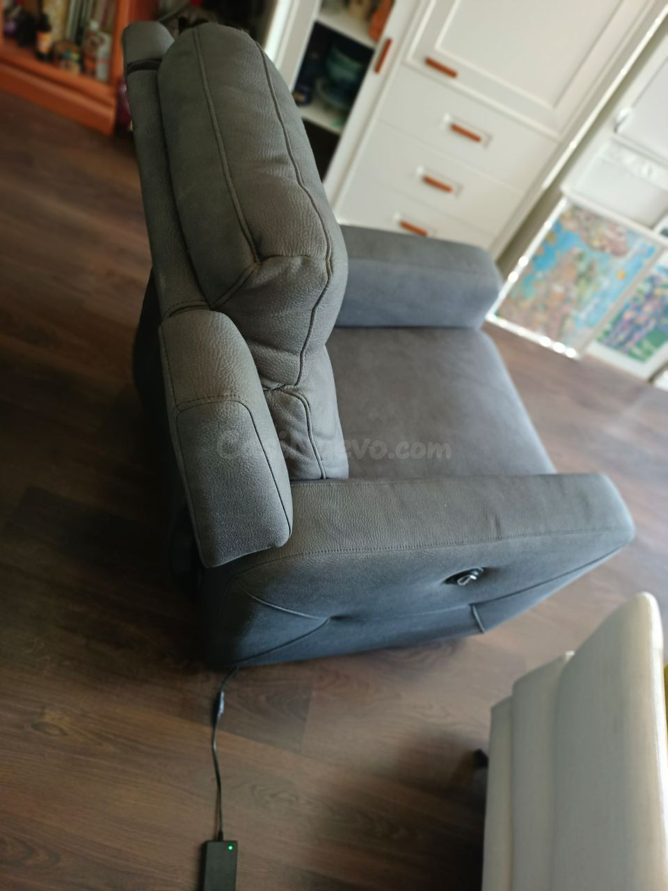 Sillon reclinable gris