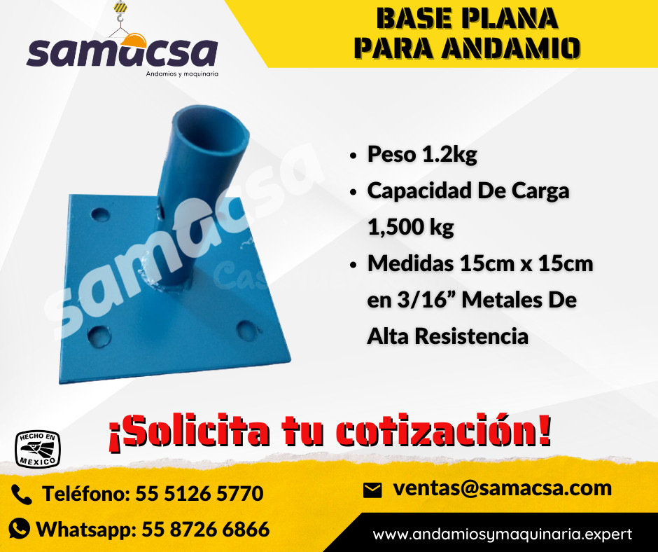 Base Plana Industrial: Más Seguridad y Soporte