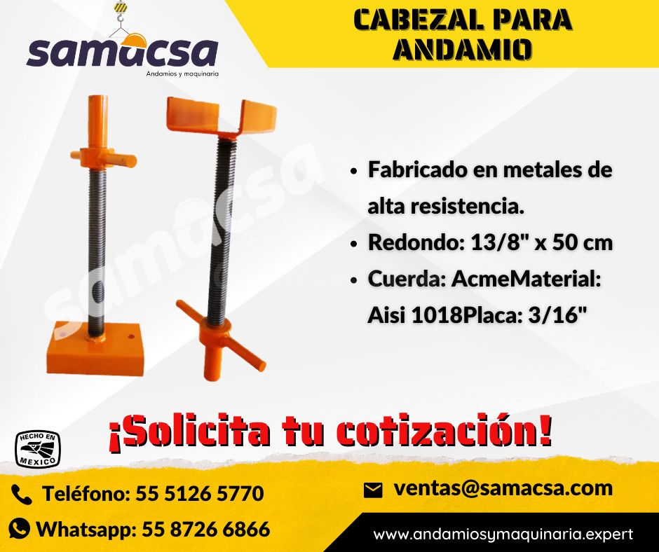 Soporte Máximo para Losa: Tornillo Cabezal