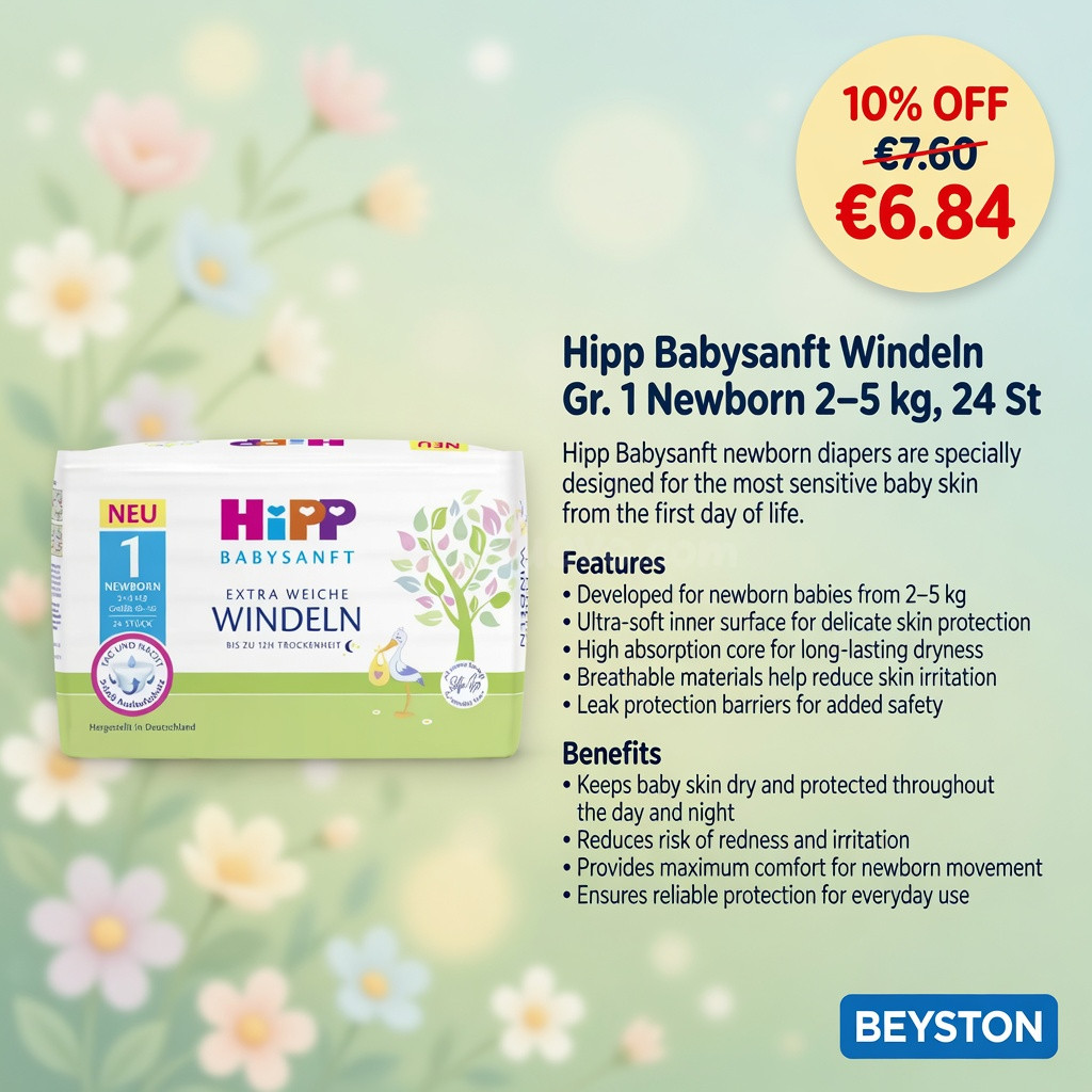 Hipp Babysanft Windeln Gr. 1 Newborn 2–5 kg