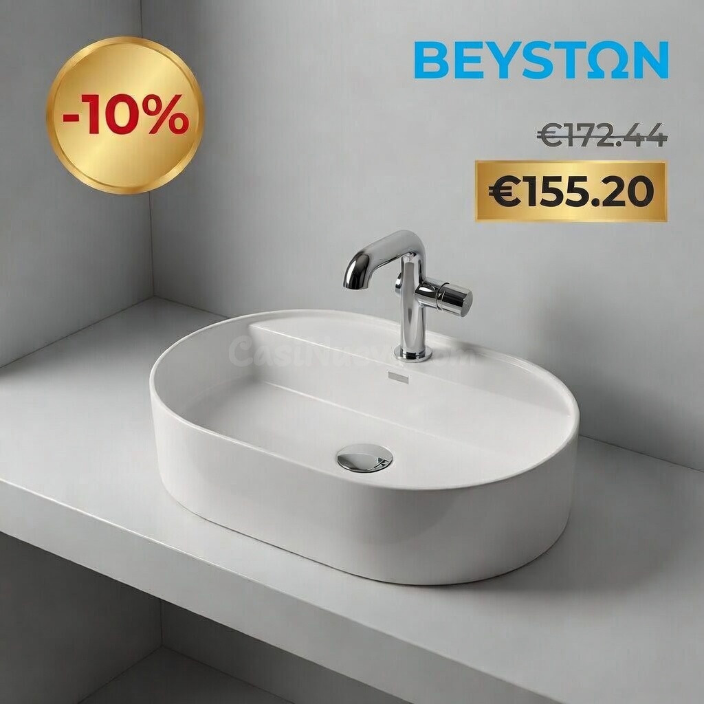 Grifo de lavabo mural Deante Tubo cromado, diseño moderno y minimalista
