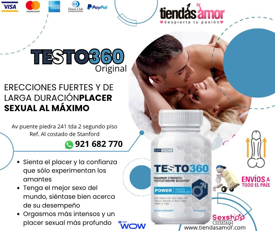Testo360 Suplemento para aumentar testosterona/juguetes lubricantes potencia sexual en Puente Piedra 921682770