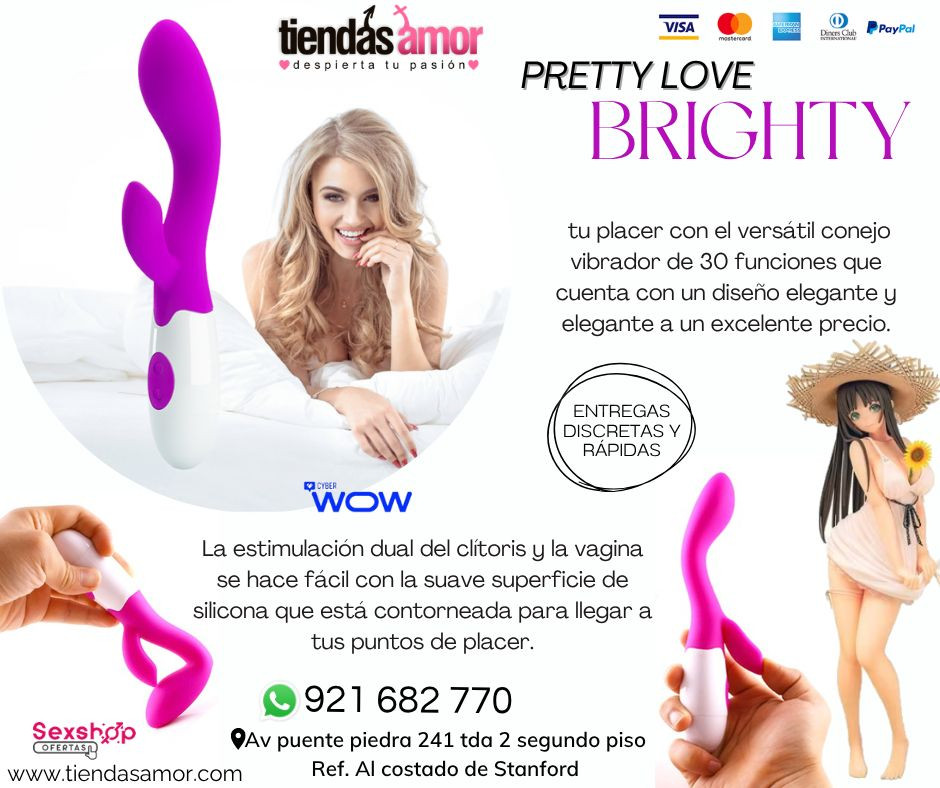 PRETTY LOVE RABBIT BRIGHTY  vibrador de 30 funciones/juguetes lubricantes potencia sexual en Puente Piedra 921682770