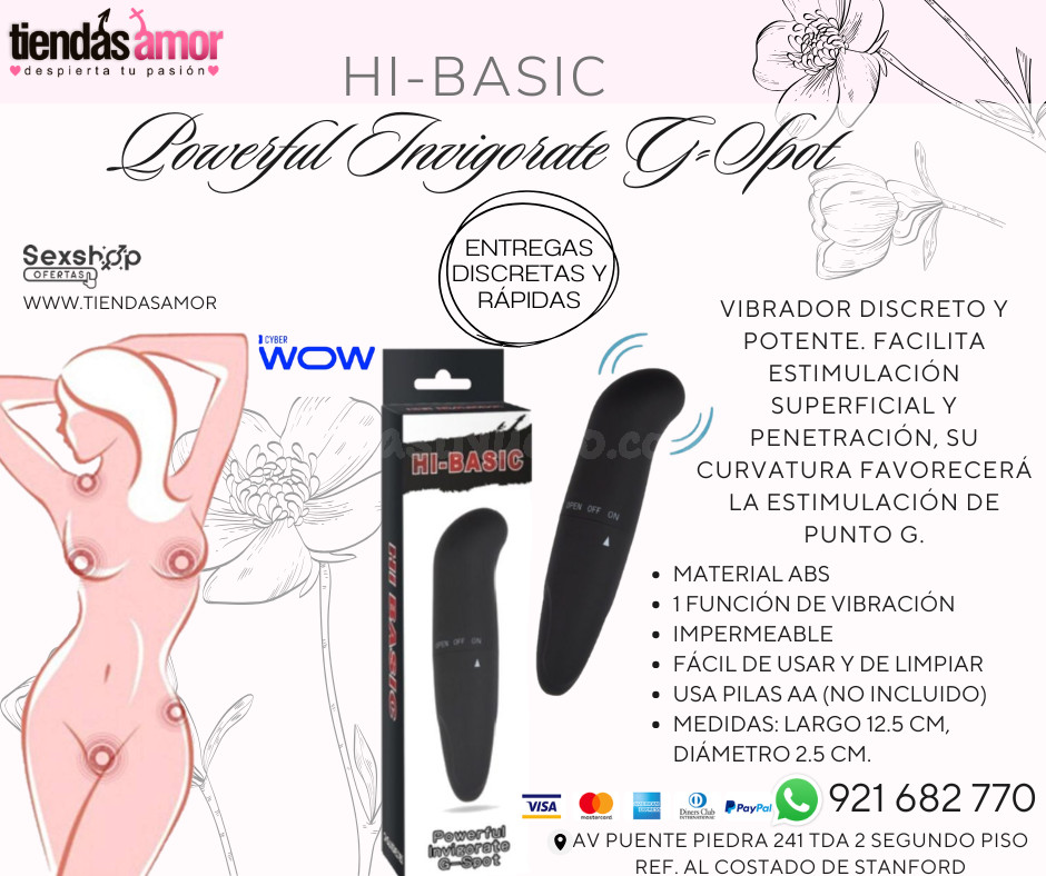 Powerful Invigorate G-Spot Vibrador de silicona G-Spot /juguetes lubricantes potencia sexual en Puente Piedra 921682770
