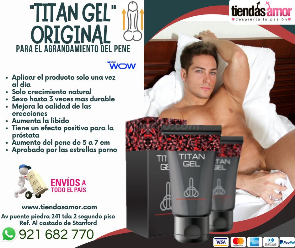 Titan Gel para agrandamiento del peneTitan gel  mejora del miembro masculino/juguetes lubricantes potencia sexual en Puente Piedra 921682770