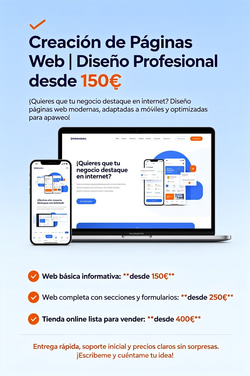 Creación de Páginas Web | Diseño Profesional desde 150€ - foto 2