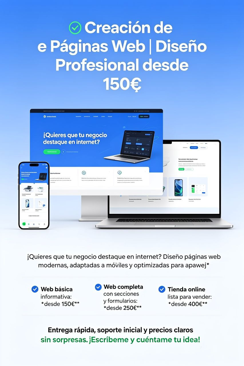 Creación de Páginas Web | Diseño Profesional desde 150€ - foto 3