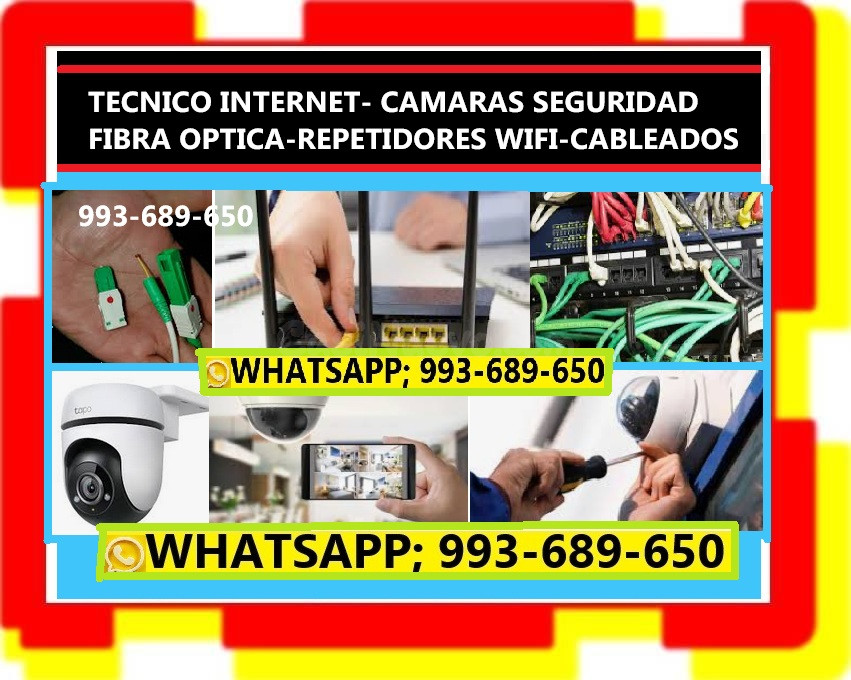 Servicio tecnico internet y camaras de seguridad Cableados
