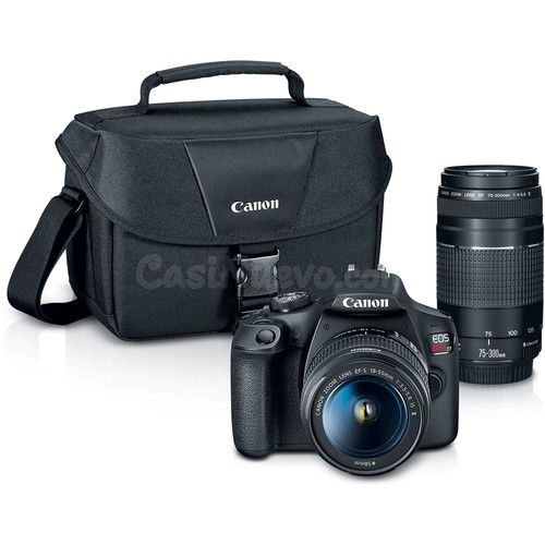 Canon EOS Rebel T7 con Cámara réflex digital objetivos de 18-55 mm y 75-300 mm.