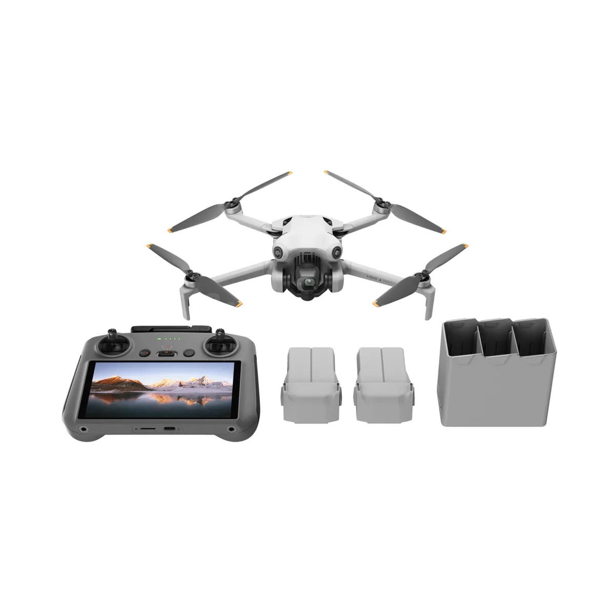 DJI Mini 4 Pro Drone Fly More Combo Plus con control remoto RC 2 y baterías de alta capacidad.