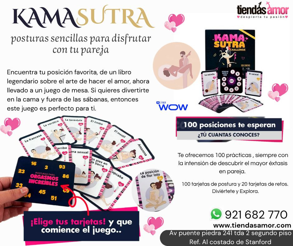 Juego de cartas KamasutraKamasutra Hétero –Juego de cartas llenas de posturas, desafíos y retos atrevidos. /juguetes lubricantes potencia sexual en Puente Piedra consultas y pedidos:921682770