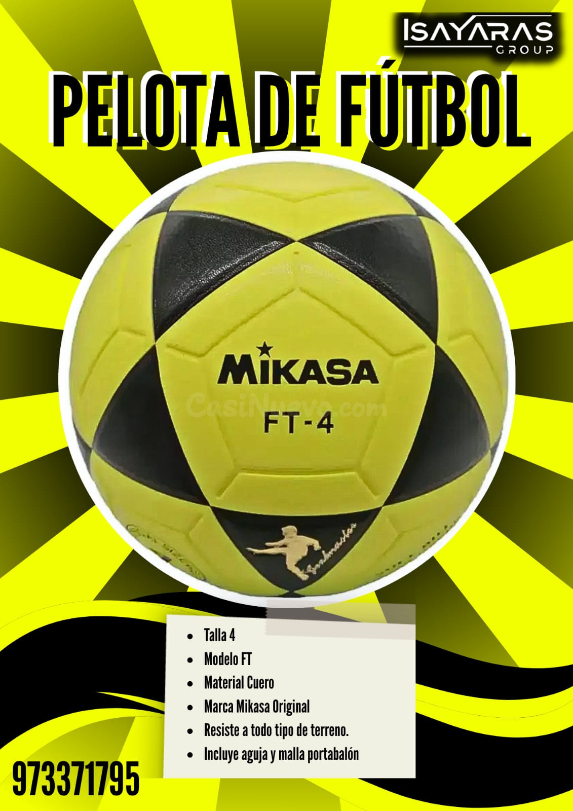 Pelota de Fútbol Mikasa FT-4