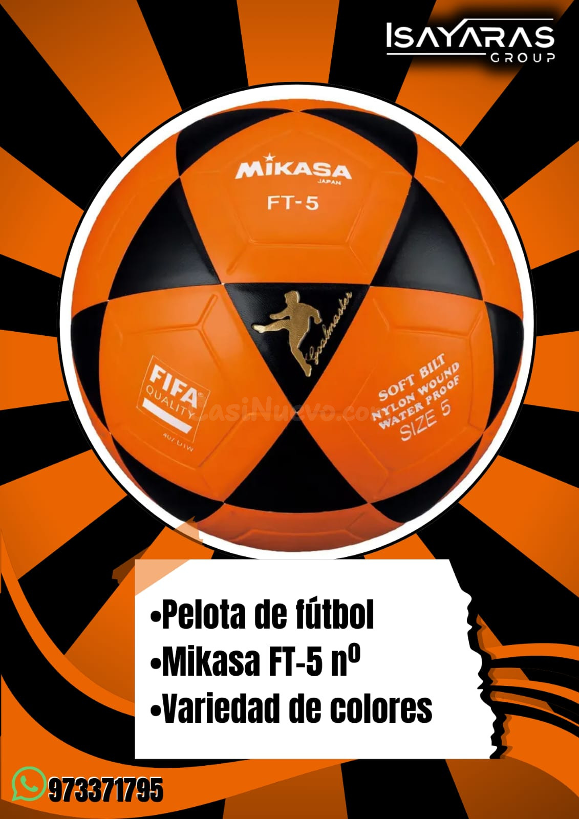 Pelota de fútbol Mikasa numero 5