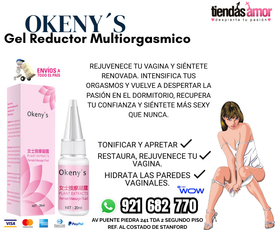 Gel reductor multiorgasmico Okeny's  Aumenta la sensibilidad/juguetes lubricantes potencia sexual en Puente Piedra 921682770