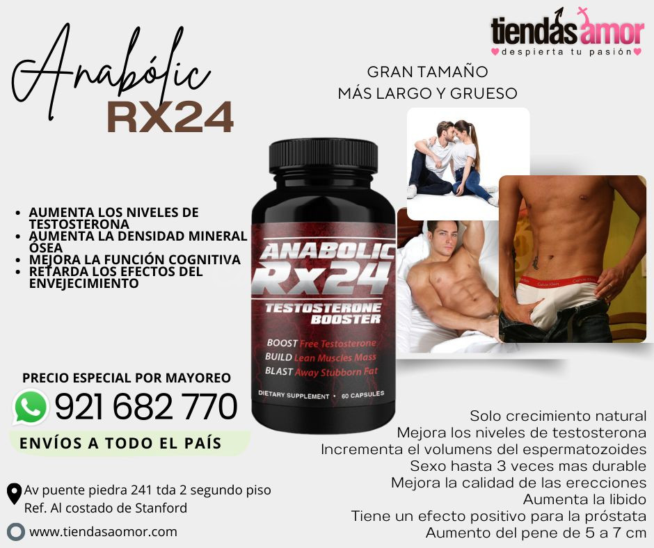 Anabólico RX24 aumentar los niveles de testosterona/juguetes lubricantes potencia sexual en Puente Piedra contactar- WhatsApp:921682770