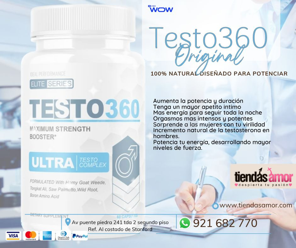 Testo360 potenciador natural de testosterona /juguetes lubricantes potencia sexual en Puente Piedra contactar- Whatsapp: 921682770