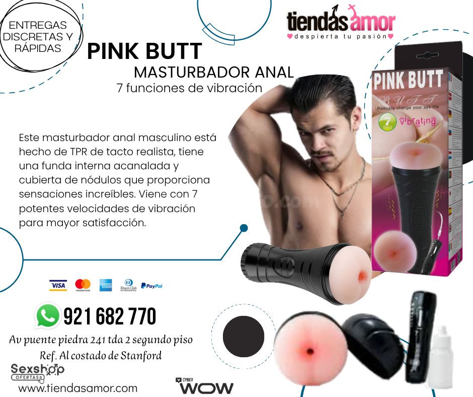 Masturbador anal masculino Pink Butt /juguetes lubricantes potencia sexual en Puente Piedra contactar- Whatsapp: 921682770