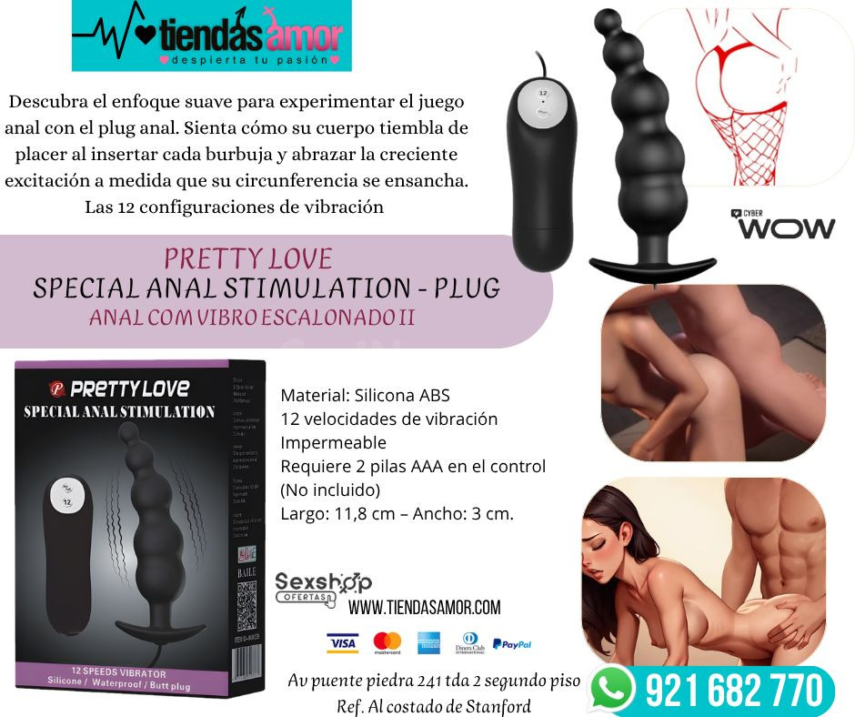 VIBRADOR ANAL STIMULATION 12 velocidades de vibración /juguetes lubricantes potencia sexual en Puente Piedra contactar- Whatsapp: 921682770