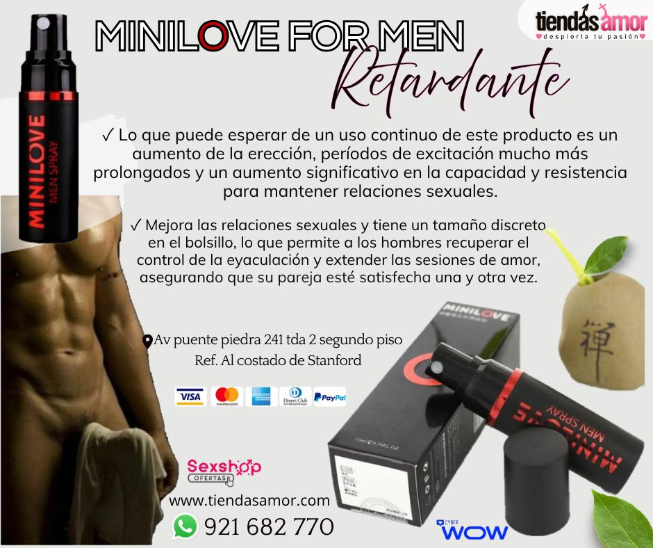 MiniLove For Men Retardante La Eyaculación Precoz/juguetes lubricantes potencia sexual en Puente Piedra contactar- Whatsapp: 921682770