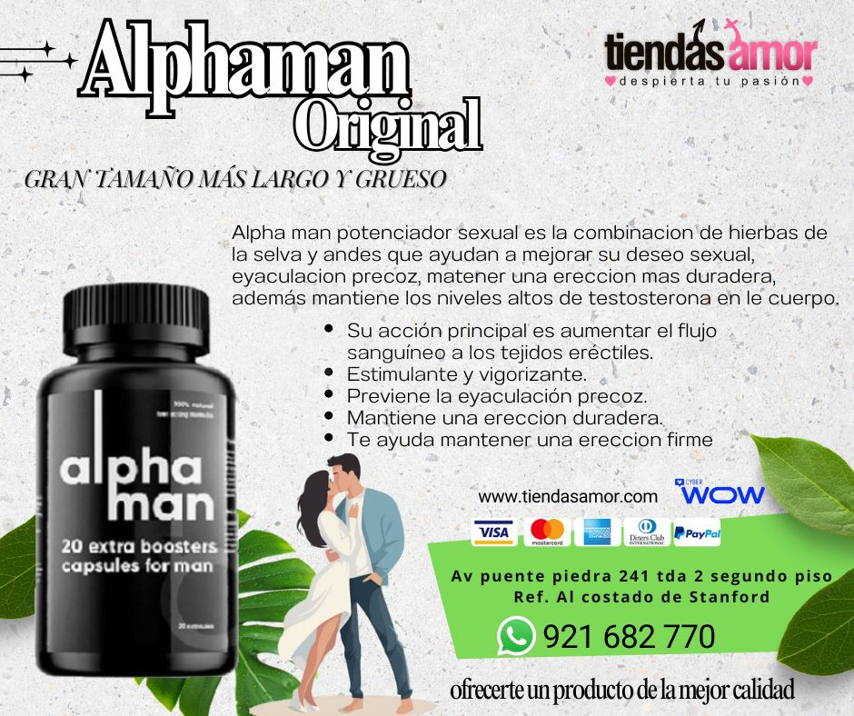 Alphaman Original Te ayuda mantener una erección firme/juguetes lubricantes potencia sexual en Puente Piedra contactar-whatsapp: 921682770