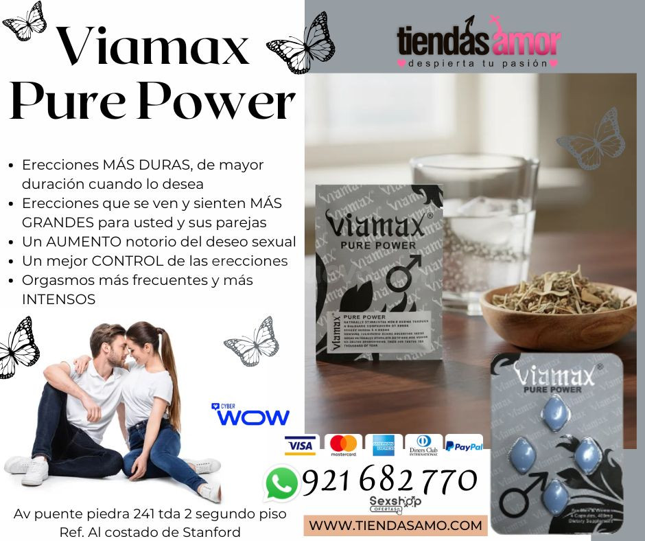 Viamax Pure Power Erecciones MÁS DURAS, de mayor duración /juguetes lubricantes potencia sexual en Puente Piedra contactar-whatsapp: 921682770