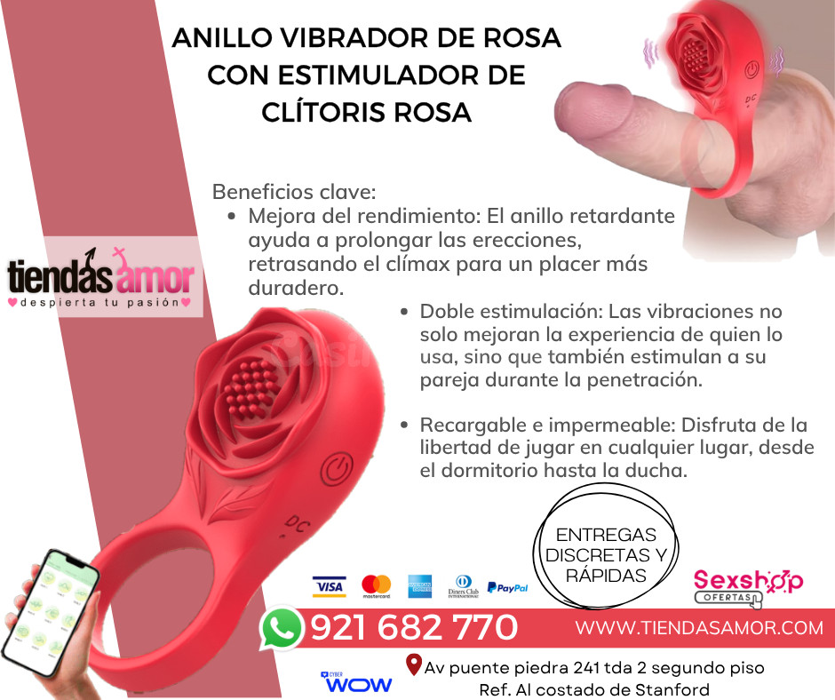 Rose Cock Ring Controlado por APP/juguetes lubricantes potencia sexual en Puente Piedra contactar-whatsapp: 921682770