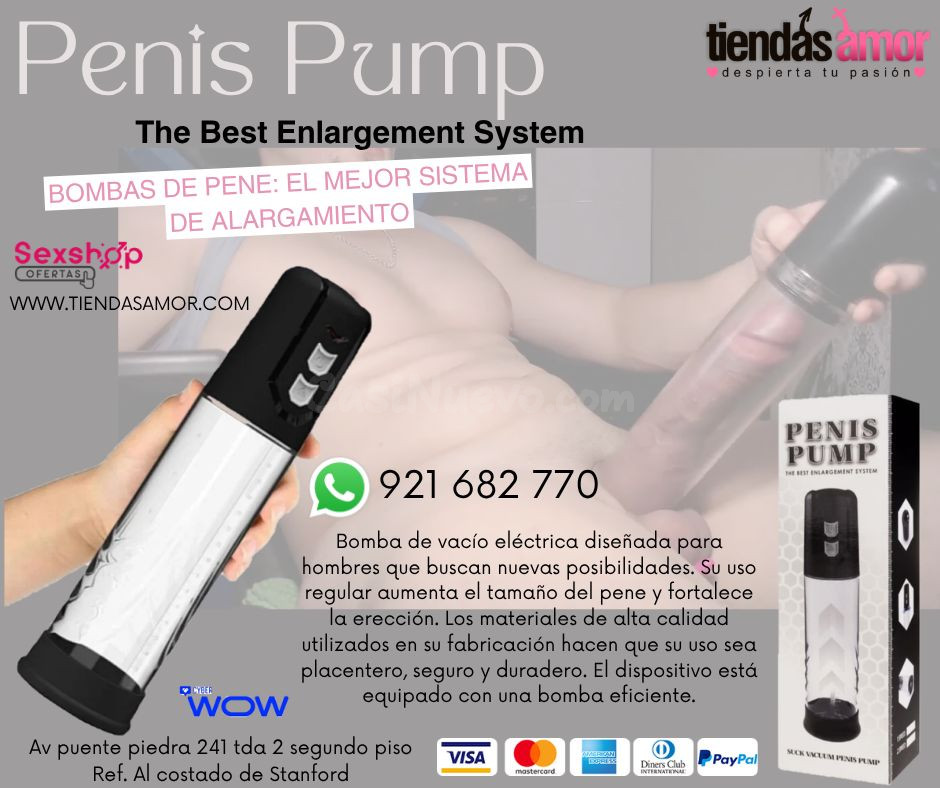 Penis Pump The Best Enlargement System Bomba de pene automática con batería/juguetes lubricantes potencia sexual en Puente Piedra contactar-whatsapp: 921682770