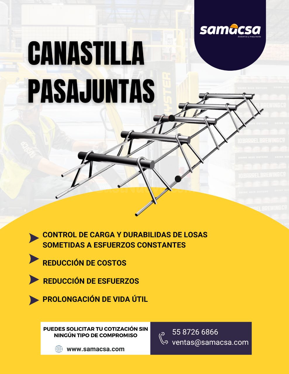 Canastilla Pasajunta para Concreto | Máxima Resistencia y Precisión en Juntas de Pavimento