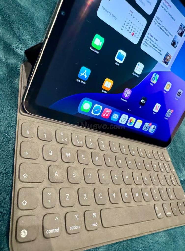 iPad Air de Apple (5.ª generación) de 10,9” con Wi-Fi y conexión celular, 64 GB, funda con teclado y Apple Pencil. iOS 26.4 instalado. - foto 3